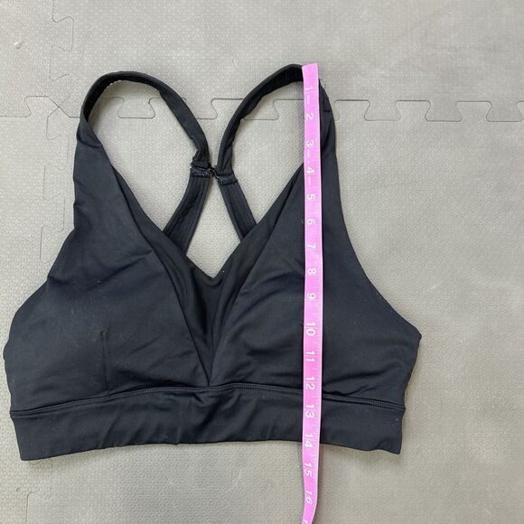 ZYIA ActiveBlack Adjustable Mesh Sports Bra Size Medium FS Benefits Charity - Picture 7 of 10
